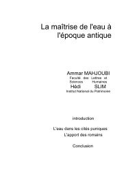 La maÃ®trise de l'eau Ã  l'Ã©poque antique - Semide.tn