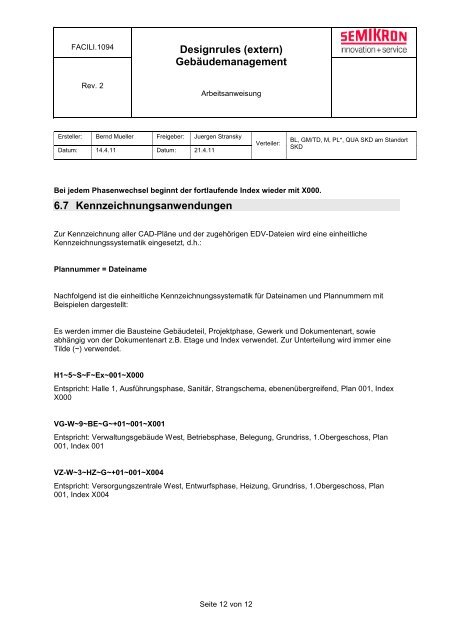 Designrules Gebaeudemanagement - Semikron