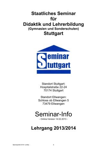 Kurs 2013/14 - Staatliches Seminar fÃ¼r Didaktik und Lehrerbildung ...