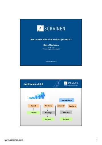 Juhtimismudelid - ÃripÃ¤eva seminarid ja konverentsid