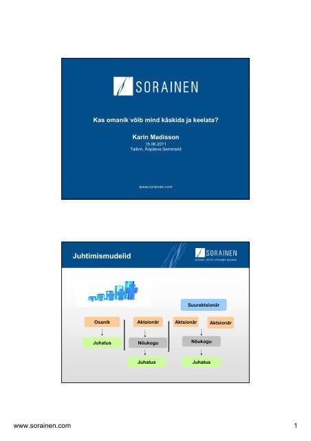 Juhtimismudelid - ÃripÃ¤eva seminarid ja konverentsid