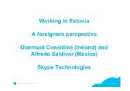 Working in Estonia A foreigners perspective Diarmuid Considine ...