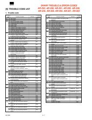 SHARP TROUBLE & ERROR CODES AR-M351U, AR ... - OlsonBros