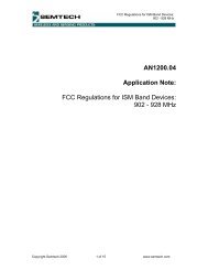 FCC Regulations for ISM Band Devices - Semtech