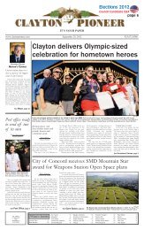 Clayton delivers Olympic-sized celebration for ... - Clayton Pioneer