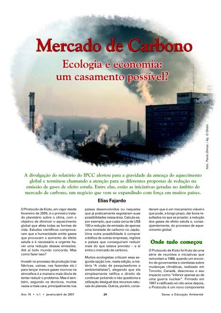 Revista Senac EducaÃ§Ã£o Ambiental - OEI