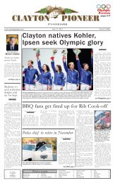 Clayton natives Kohler, Ipsen seek Olympic glory - Clayton Pioneer