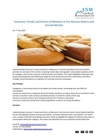 JSB Market Research: Consumer Trends and Drivers of Behavior in the German Bakery and Cereals Market