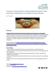  JSB Market Research: Understanding Consumer Trends and Drivers of Behavior in the Indian Ice Cream Market