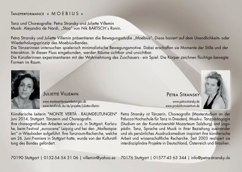 Booklet zur Vernissage  AUGENBLICK am 26.07.2014 in Ehningen