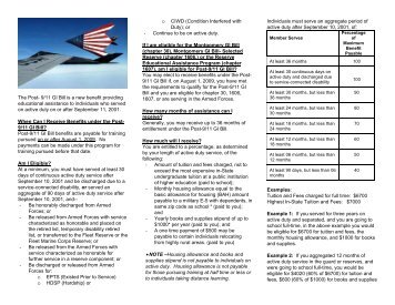 Post 9/11 GI Bill Factsheet - Senate