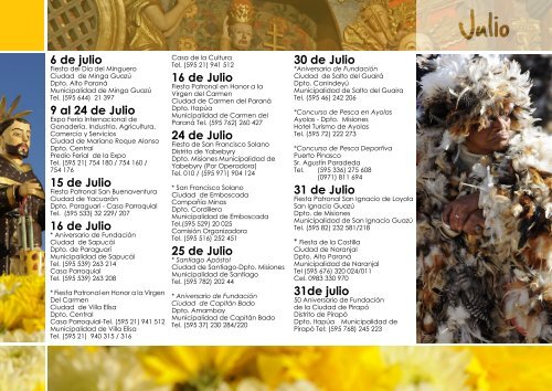 CALENDARIO DE ACTIVIDADES - Senatur