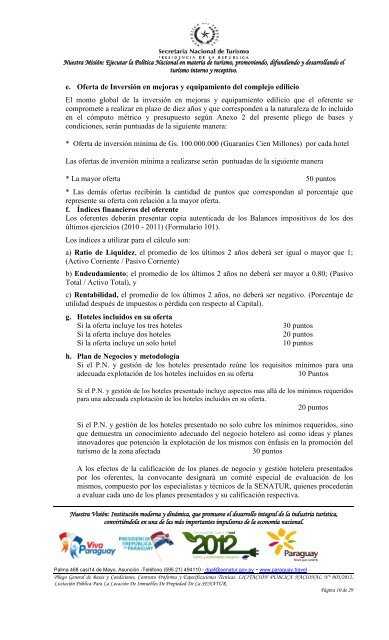 PRESIDENCIA DE LA REPUBLICA DEL PARAGUAY - Senatur