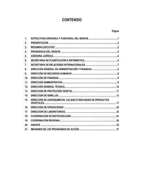 CONTENIDO - senave