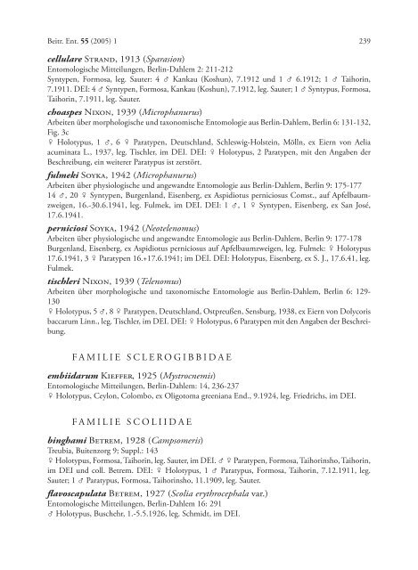 Katalog der primären Hymenopteren-Typen des DEI - Senckenberg