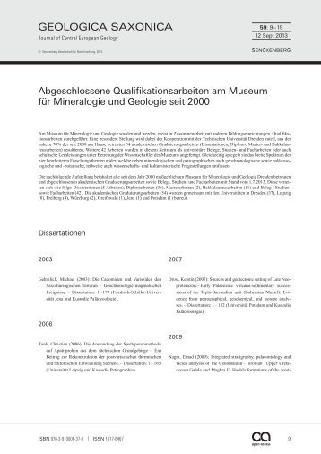 Abgeschlossene Qualifikationsarbeiten am Museum für Mineralogie ...