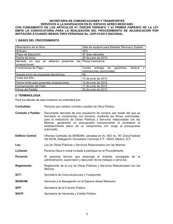 secretaria de comunicaciones y transportes servicios a la ... - Seneam