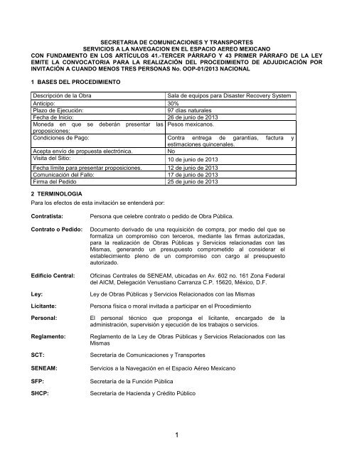 secretaria de comunicaciones y transportes servicios a la ... - Seneam