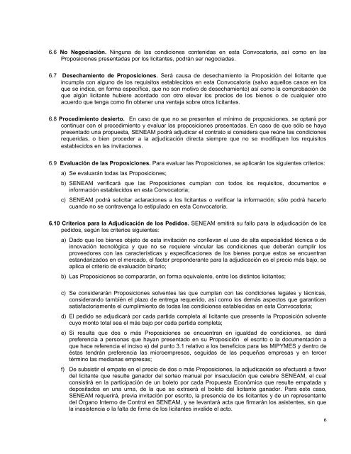 convocatoria de la invitacion a cuando menos tres ... - Seneam