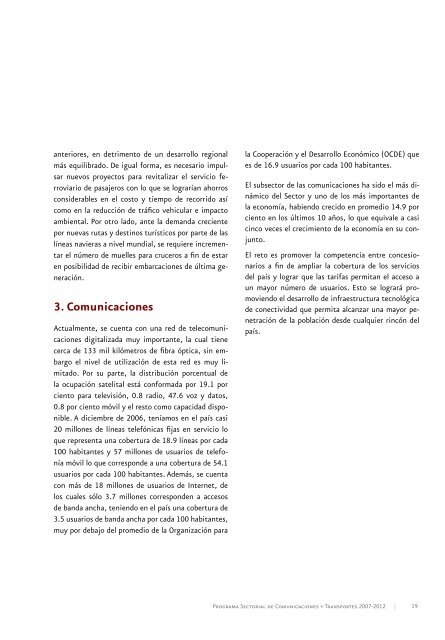 Programa Sectorial de Comunicaciones y Transportes 2007 - Seneam