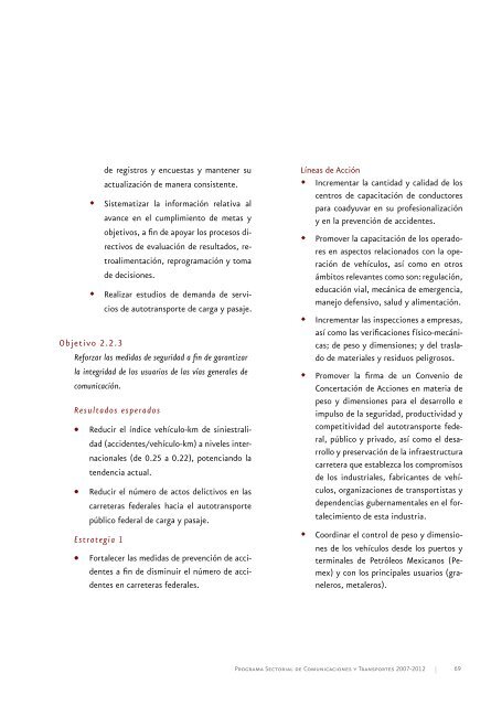 Programa Sectorial de Comunicaciones y Transportes 2007 - Seneam