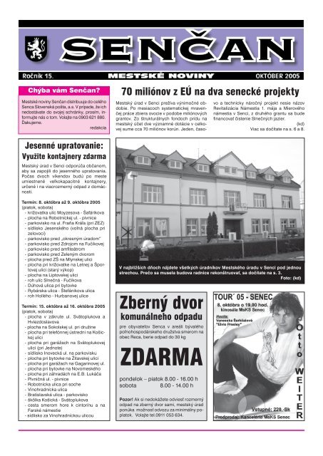 sencan oktober 2005.indd - Mesto Senec
