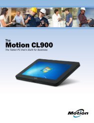 See the Motion CL900 Tablet PC Overview (PDF) - Motion Computing