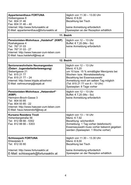 Mittagstisch fÃ¼r Senior(inn)en - Fonds Soziales Wien