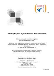 Senior(inn)en-Organisationen und -initiativen - SeniorÂ·In Wien