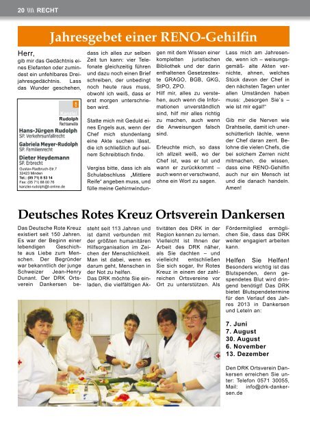 Ausgabe 37 - Juni / Juli 2013 - Senioren Journal
