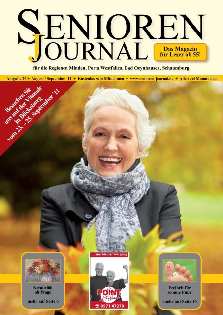 Ausgabe 26 - Aug. / Sept. 2011 - Senioren Journal