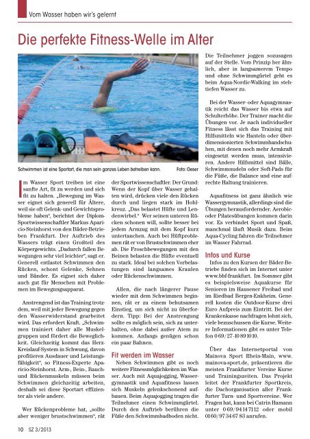 Die perfekte Fitness-Welle im Alter - Senioren Zeitschrift Frankfurt