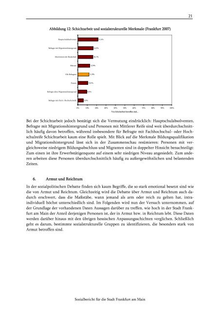 Sozialbericht für die Stadt Frankfurt am Main