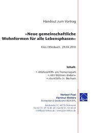 Neue gemeinschaftliche Wohnformen für alle Lebensphasen«