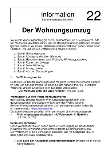 22 Wohnungsumzug - Seniorenberatung NeukÃ¶lln