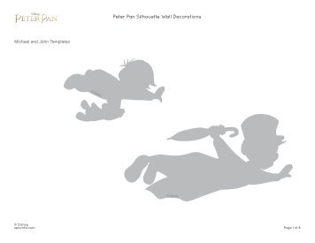 Peter Pan Silhouette Wall Decorations - Spoonful