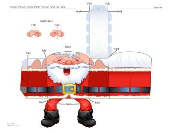 Santa Santa Claus Paper Craft: Santa and His Ears Fold ... - Spoonful