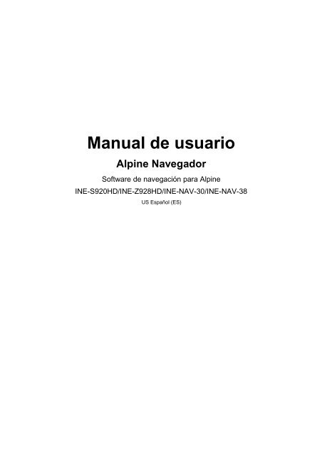 Manual de usuario - Alpine