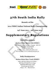 37th South India Rally 37th South India Rally ... - The FMSCI