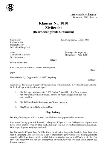 Assessorkurs Bayern