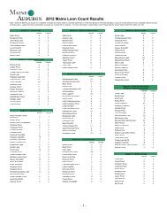 2012 Loon Count Results [pdf] - Maine Audubon