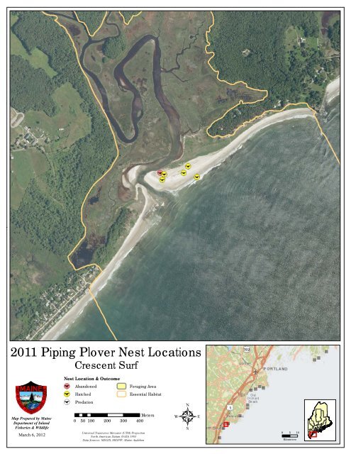 2011 Piping Plover Nest Locations - Maine Audubon