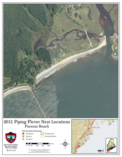 2011 Piping Plover Nest Locations - Maine Audubon