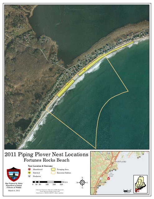 2011 Piping Plover Nest Locations - Maine Audubon