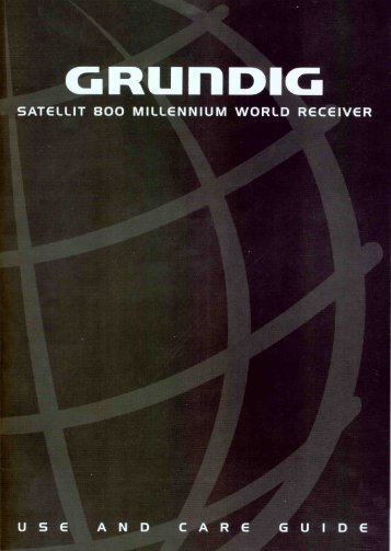 Grundig Satellit 800 Manual (PDF) - TextFiles.com