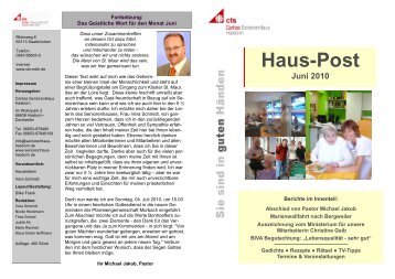 Haus-Post - Caritas SeniorenHaus Hasborn