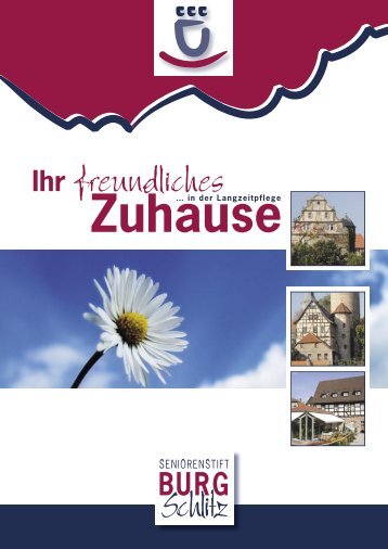Flyer: Langzeitpflege - Seniorenstift Burg Schlitz