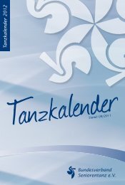 Tanzkalender 2012 - Bundesverband Seniorentanz eV