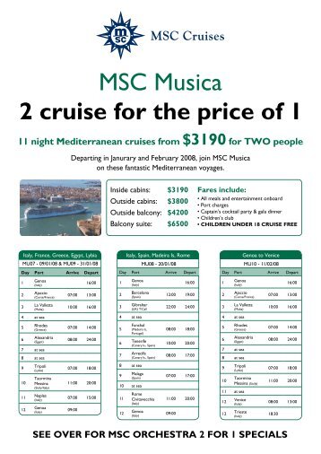 MSC Musica - Seniors Card