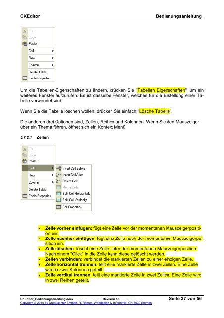 Bedienungsanleitung CKEditor - Seniorweb.ch